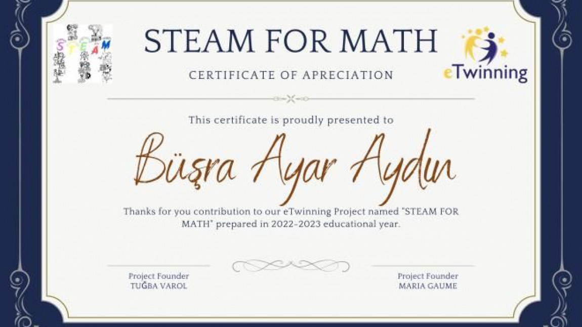 Steam For Math Projesi Sona Erdi